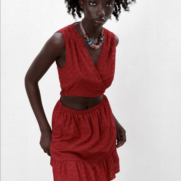 ZARA BLOGGER FAVORITE OPENWORK EMBROIDERED DRESS\ - Picture 12 of 13